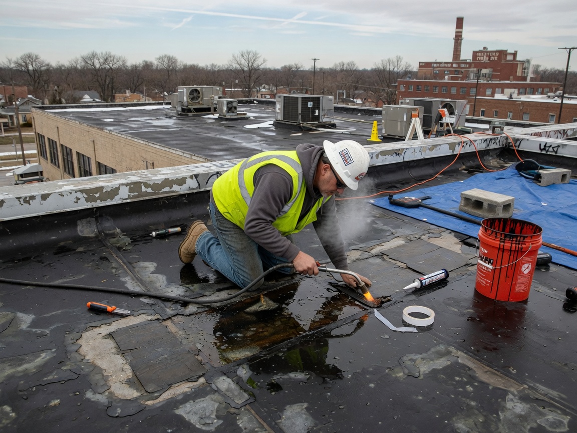 Emergency Flat Roof Repair in Rockford