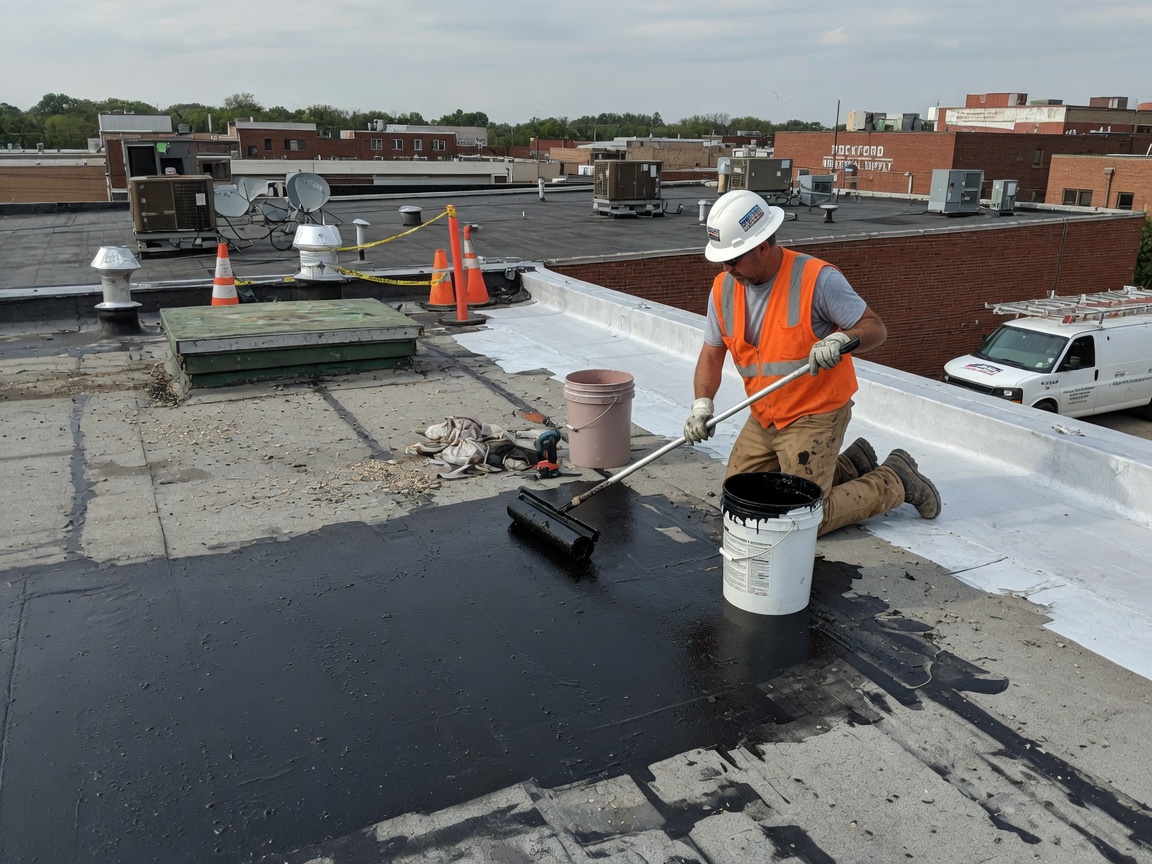 Flat Roof Coating & Recoating in Rockford