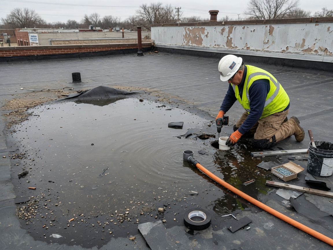 Flat Roof Repair in Westvale, IL 61104