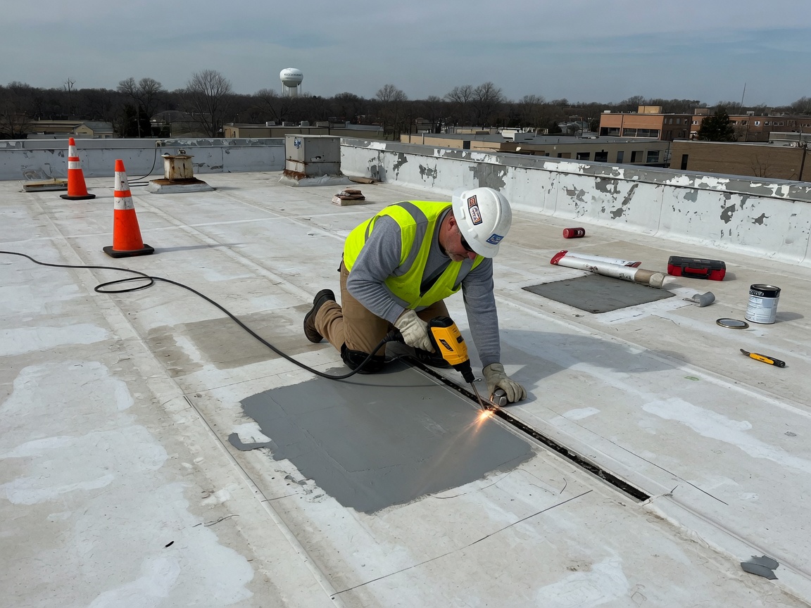 Flat Roof Repair in Alpine Ridge, IL